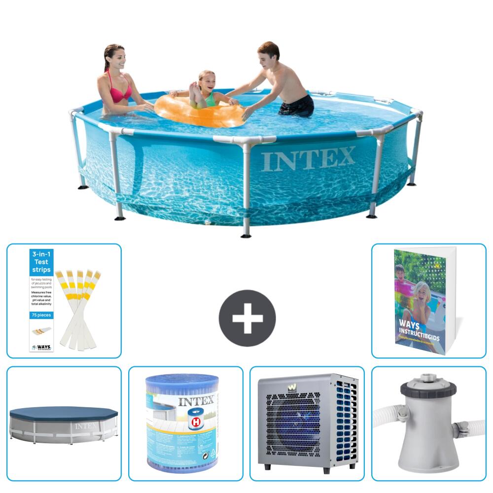 INTEX Basen ze stelażem Okrągły - 305x76 cm - 7-częściowy S29