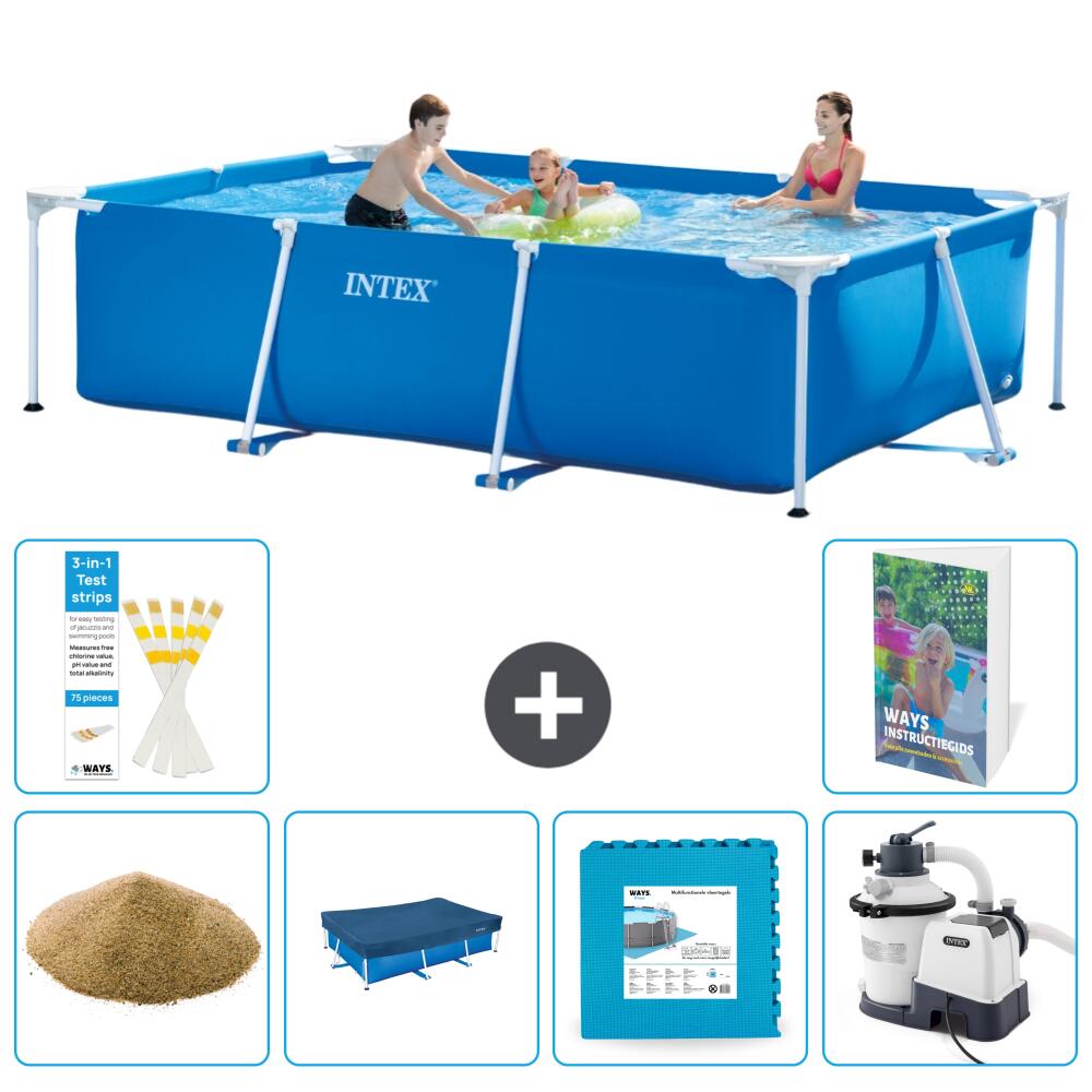 INTEX Basen ze stelażem Prostokątny - 300x200x75 cm - 7-częściowy S35