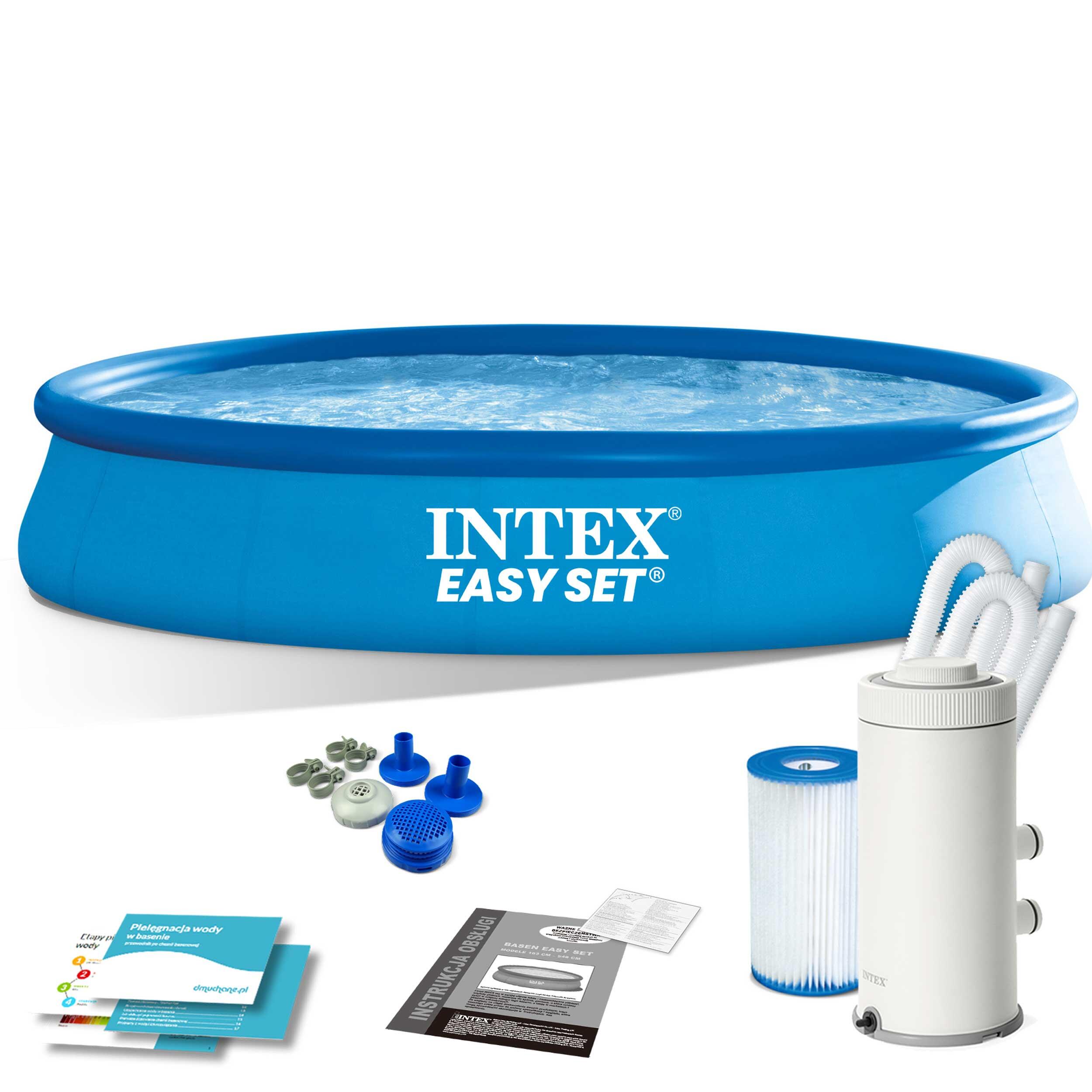Basen rozporowy do ogrodu Intex 457 x 84 cm zestaw 8w1