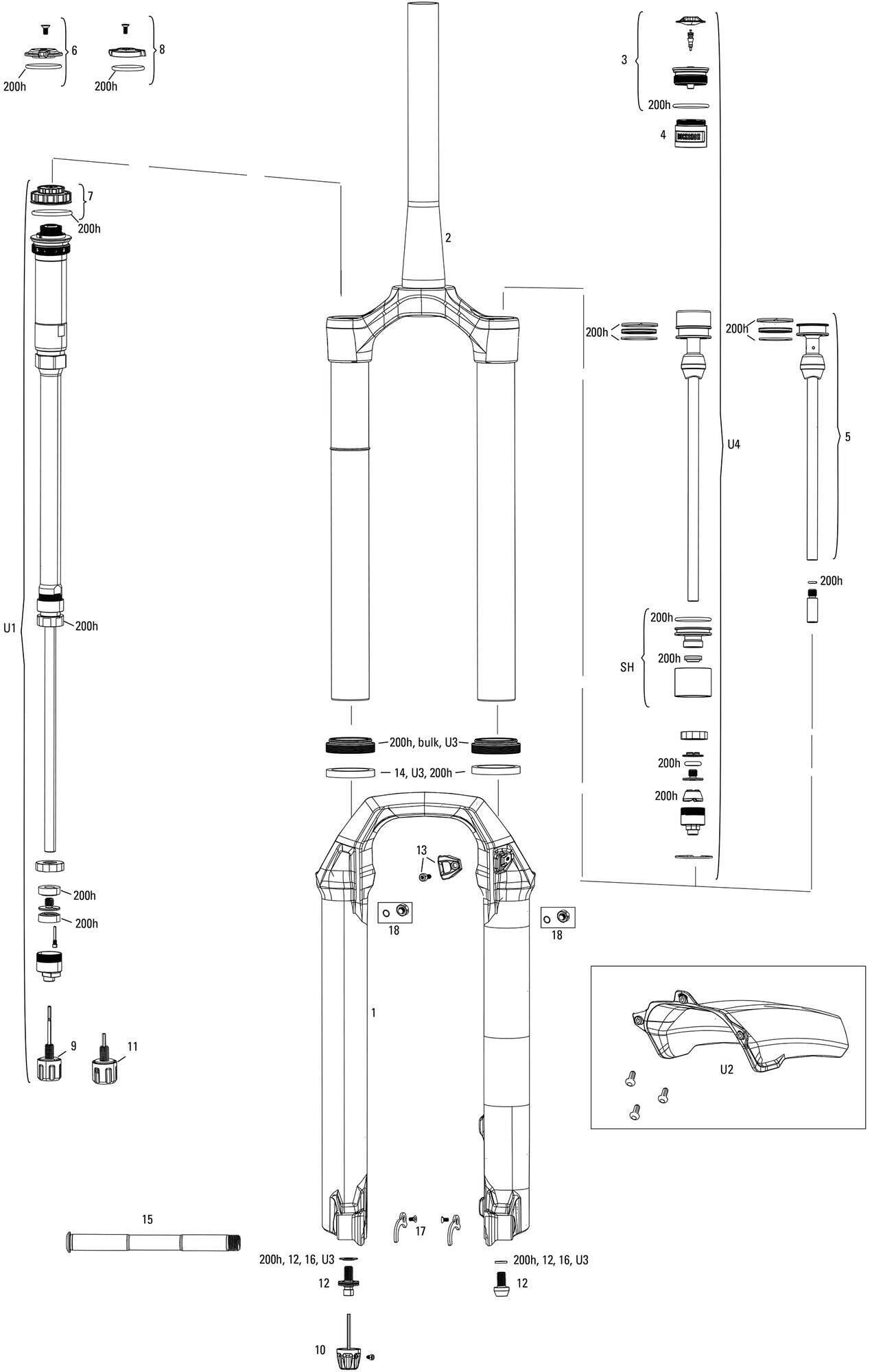 ROCKSHOX Pike Ultimate RC2 27,5 Boost 130 mm widelec amortyzowany