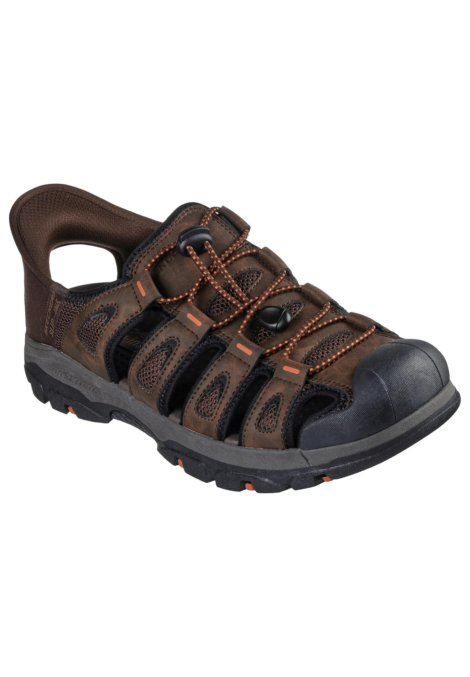 Sandały SKECHERS SLIP - INS TRESMEN NORVICK Brązowy