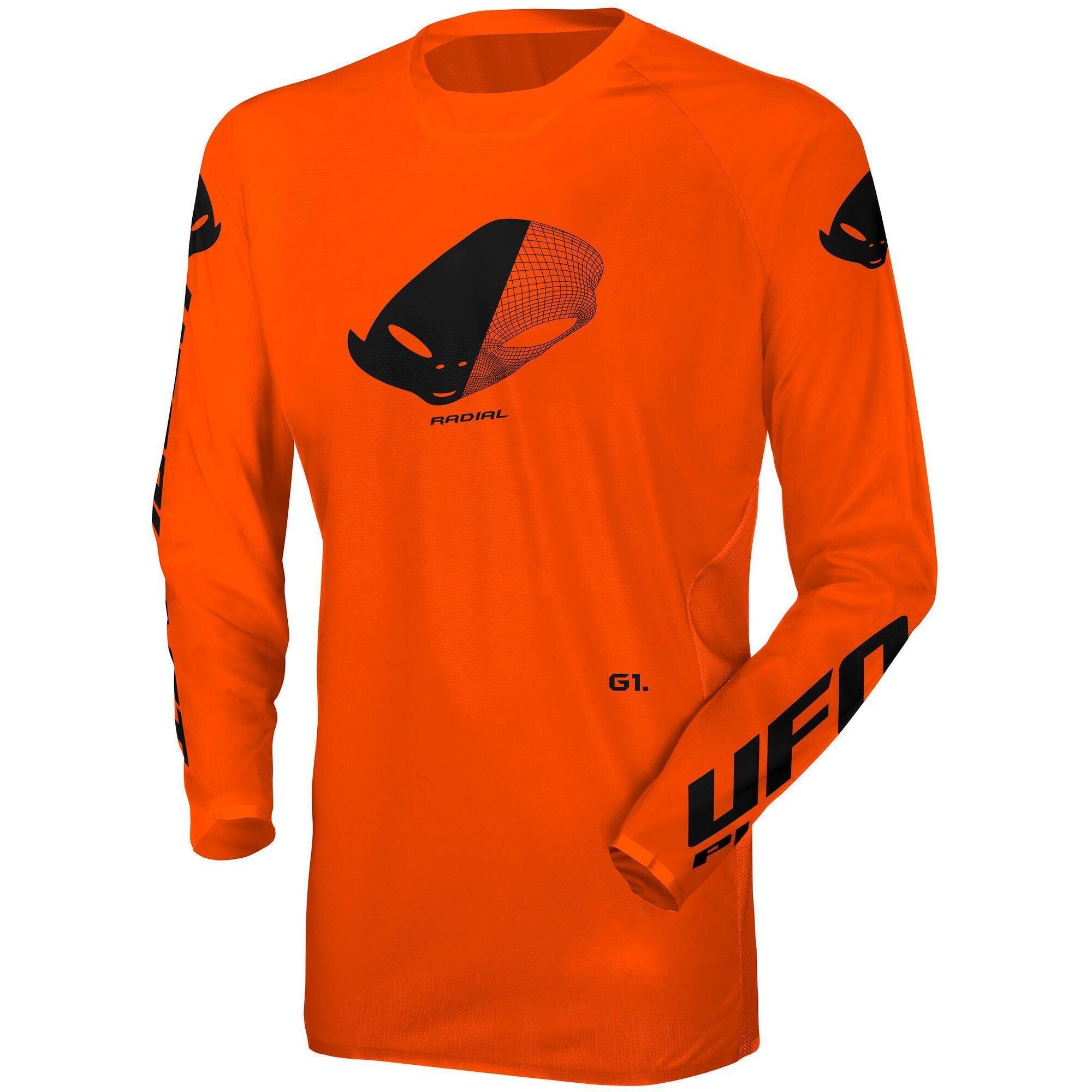 UFO PLAST MX Radial męski długi rękaw neon pomarańcz L