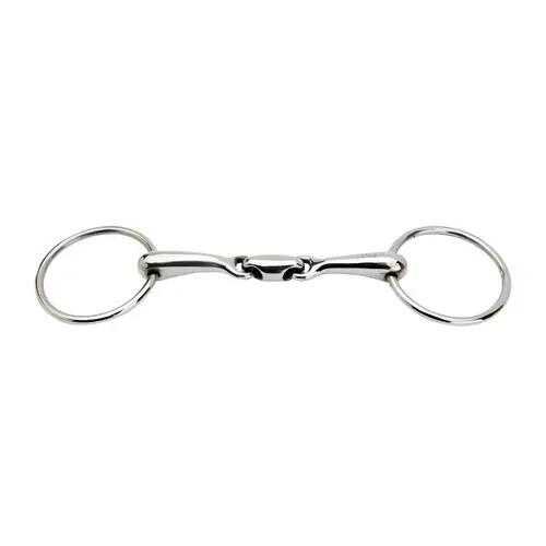 Wędzidło 2 pierścienie do konia podwójny łokieć inox HORKA