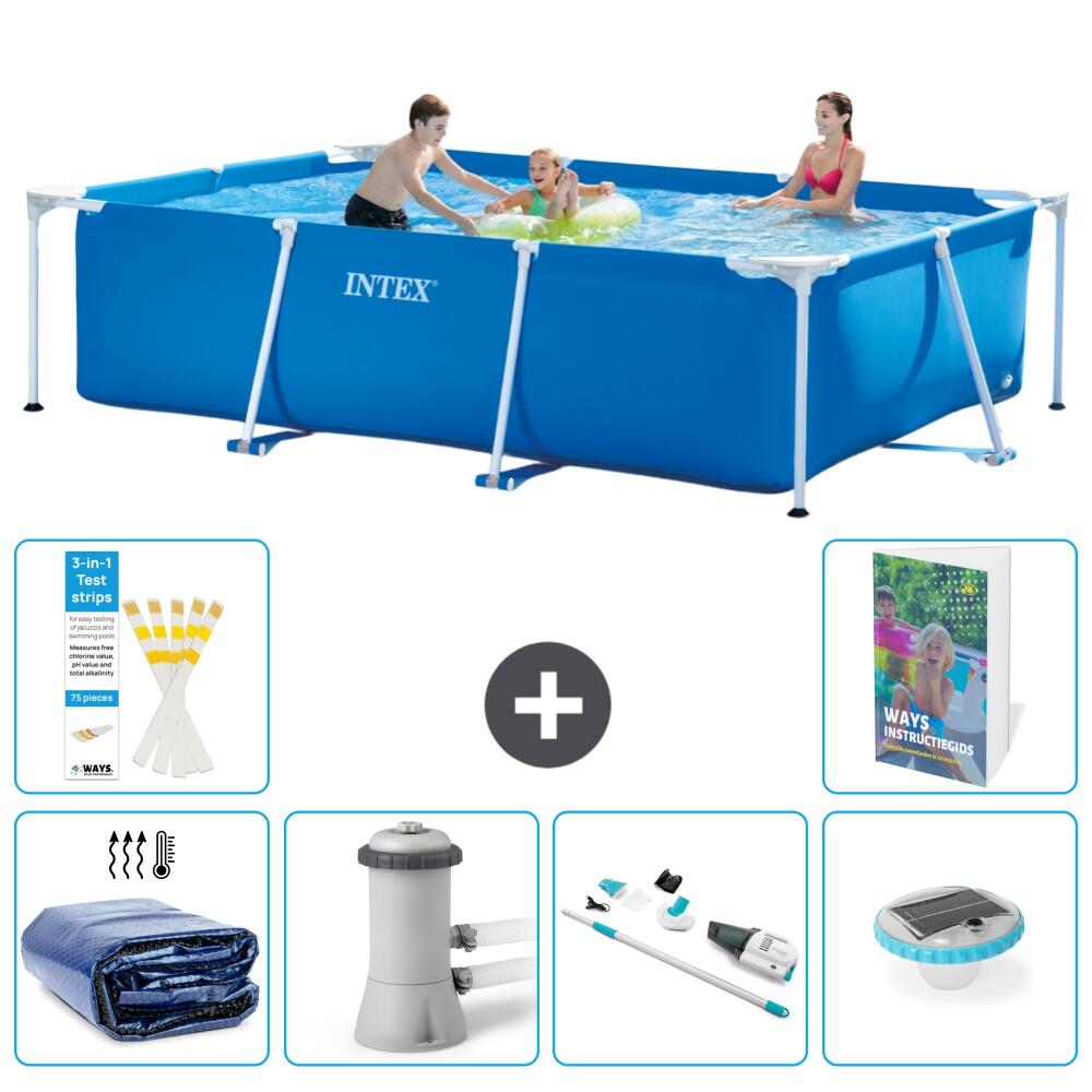 INTEX Basen ze stelażem Prostokątny - 300x200x75 cm - 7-częściowy S81
