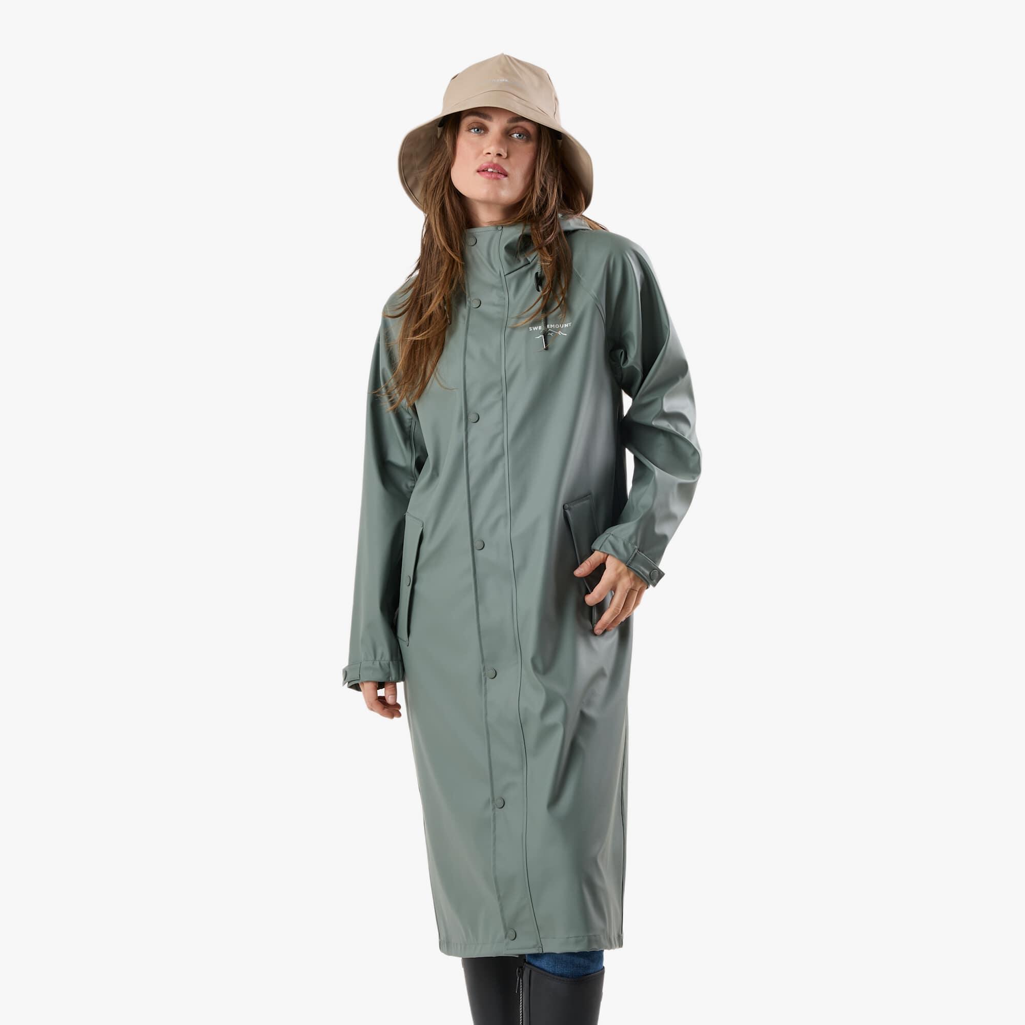 Kurtka przeciwdeszczowa damska do wędrówek wodoodporna Väderöarna Long Coat W