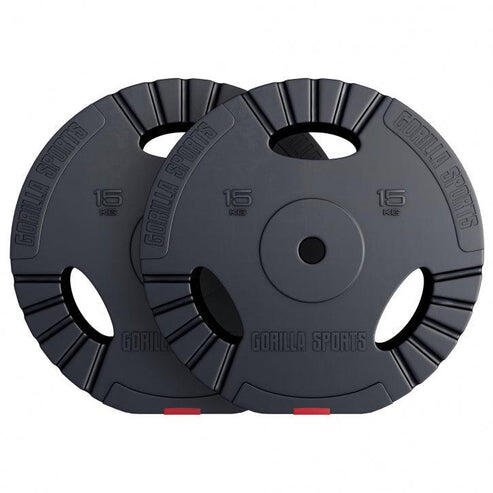 Zestaw 2 x 15 kg obciążenia bitumiczne 31 mm Gorilla Sports Gripper
