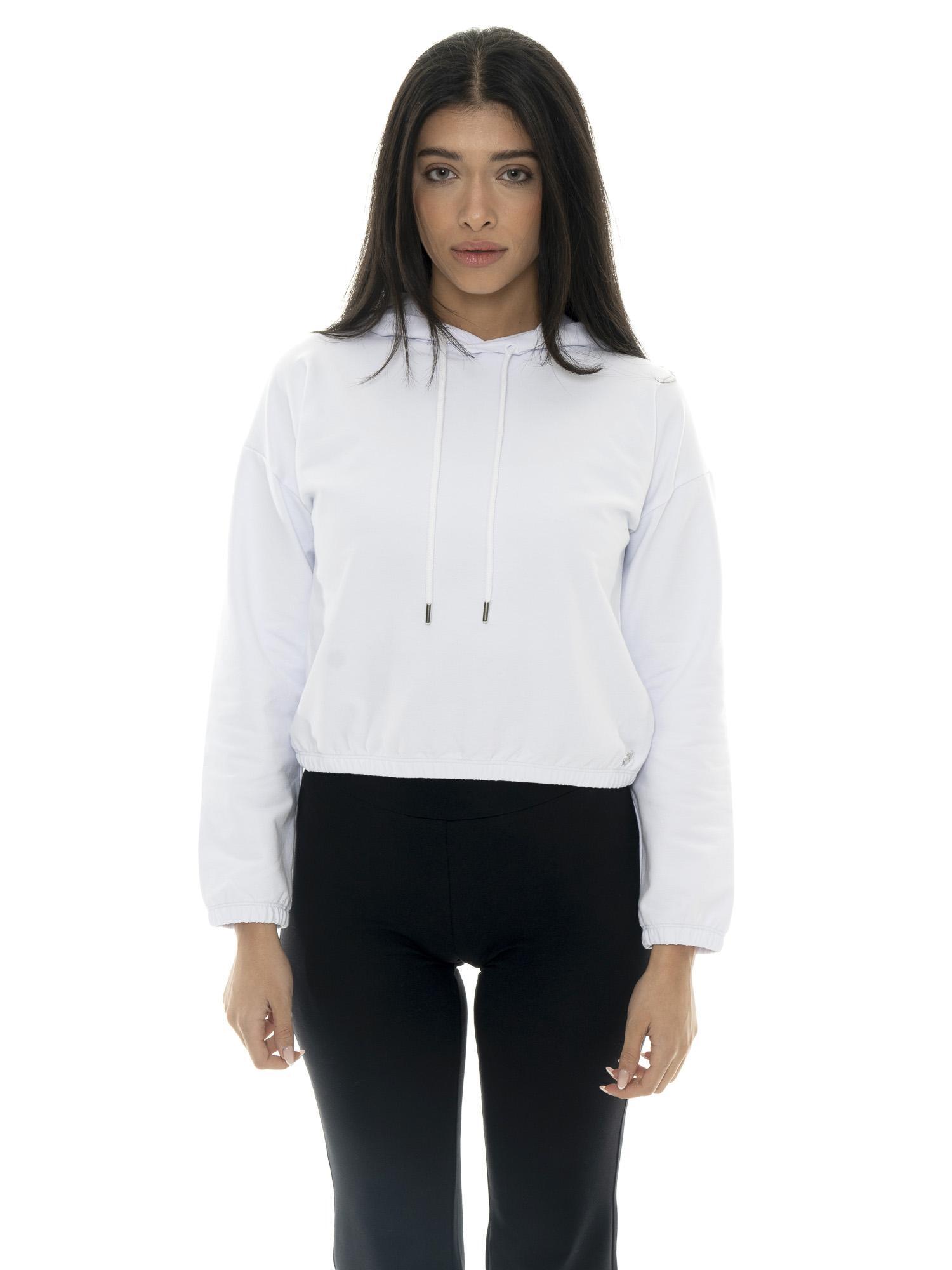 Leone Basic damska krótka bluza z kapturem bez bluzy