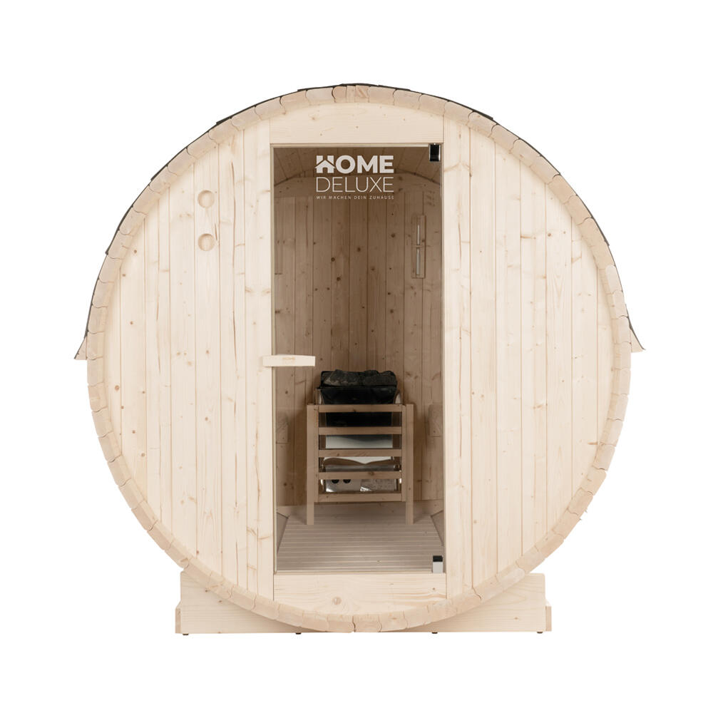Zewnętrzna sauna beczkowa LAHTI L - 195 x 180 cm dla 4 osób