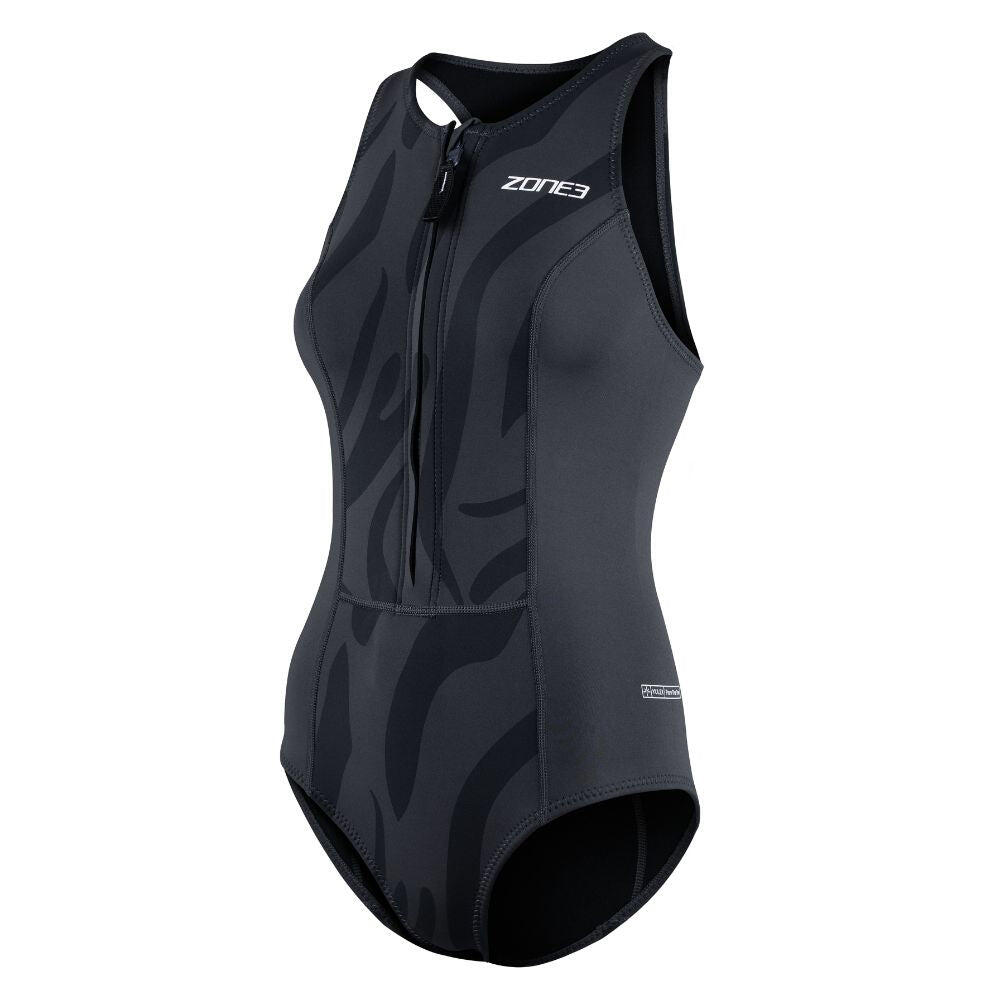 Pianka do pływania damska ZONE3 Yulex Sleeveless 1,5 mm black/grey