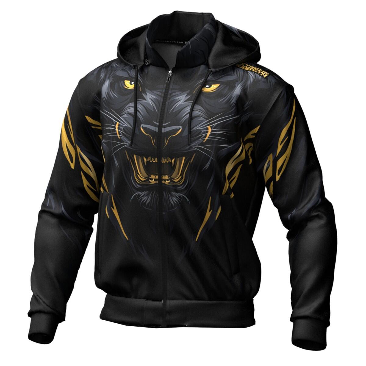 Bluza dziecięca sportowa rozpinana z kapturem EXTREME HOBBY BLACK PANTHER