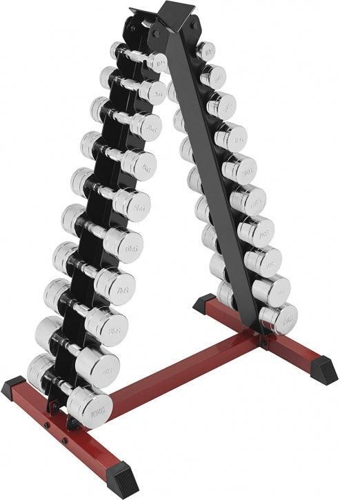 STOJAK NA HANTLE 150 KG WIELOPOZIOMOWY 20 HANTLI