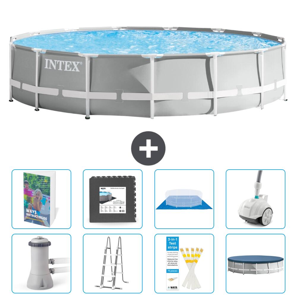 INTEX Basen Prism Frame Okrągły - 457x107 cm - 9-częściowy S610