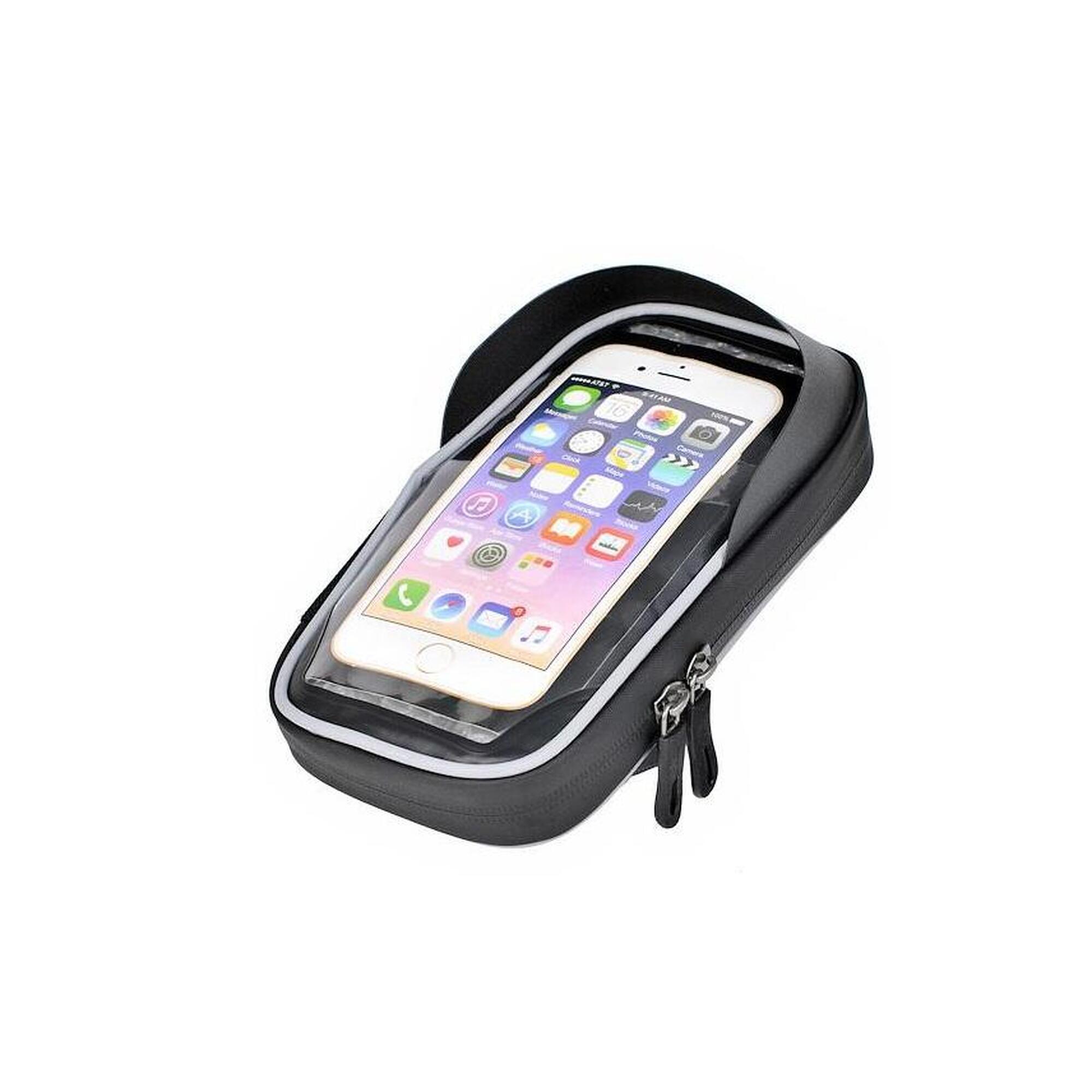 Sakwa rowerowa ProX na kierownicę Nebraska 318 czarna na smartphone 6 2