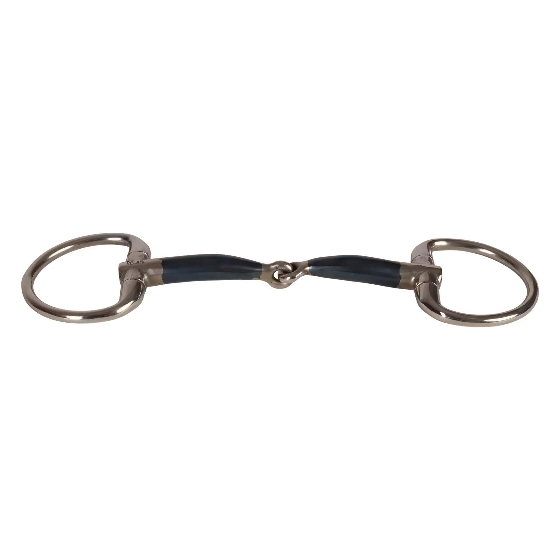Mors oliwkowy prosty z bruzdą dla konia Velari Sweet Iron 14mm 13,5cm