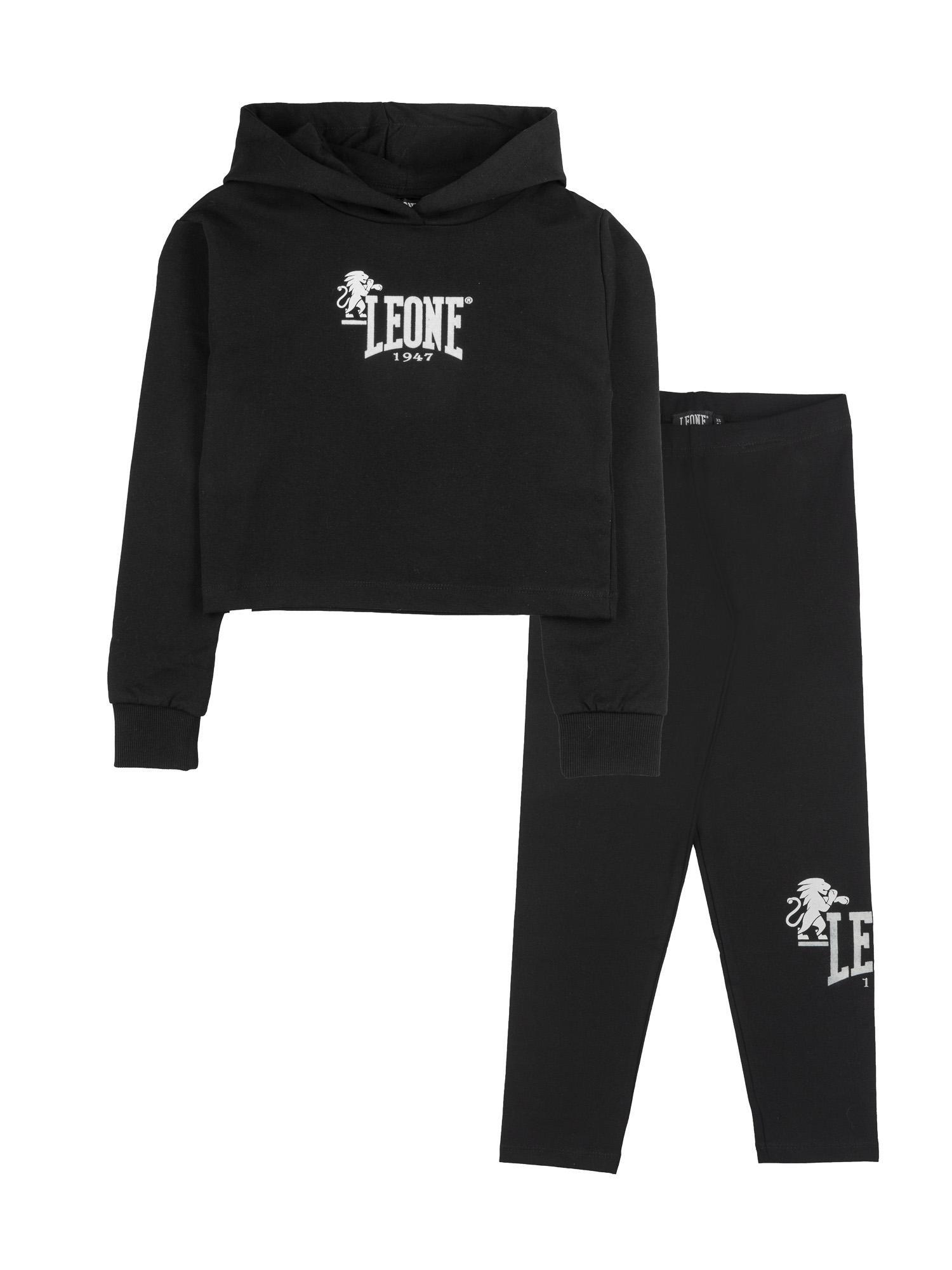 Komplet zimowy dla dziewcząt Leone 1947 Lavender, bluzy z kapturem i legginsy