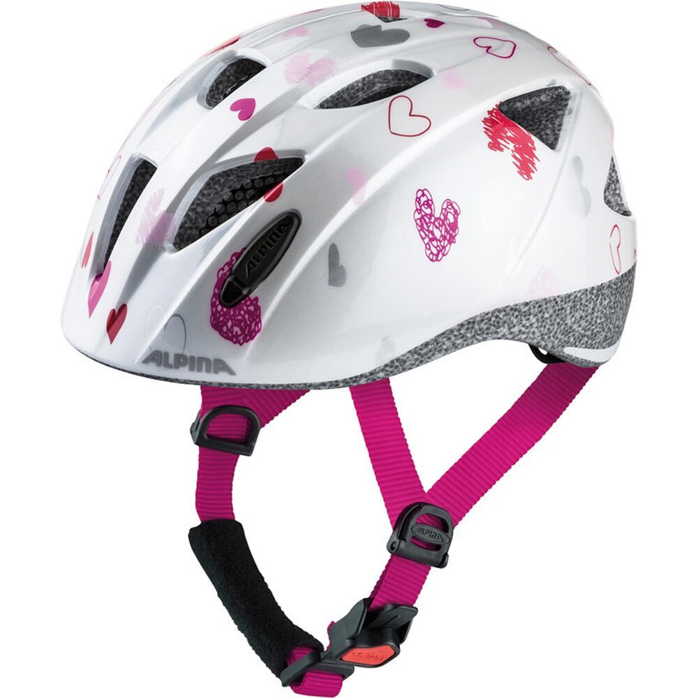 Kinder-Helm Ximo białe serca