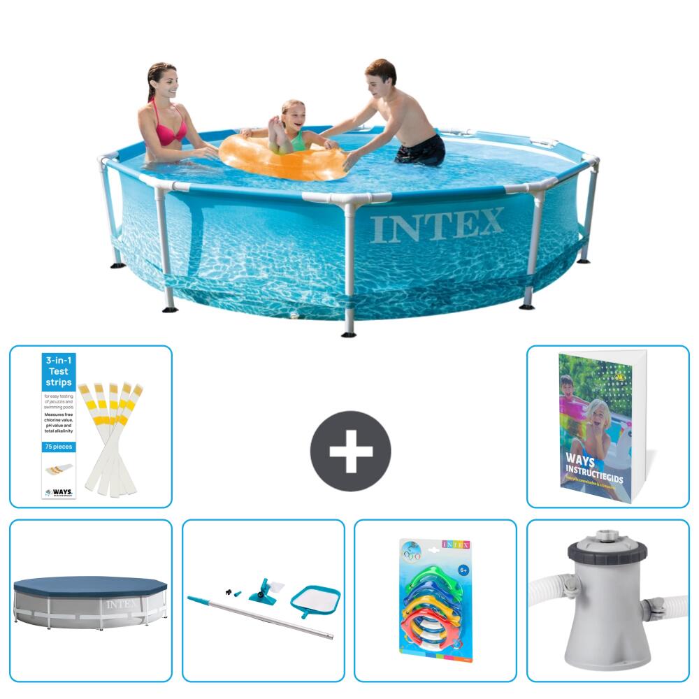 INTEX Basen ze stelażem Okrągły - 305x76 cm - 7-częściowy S125
