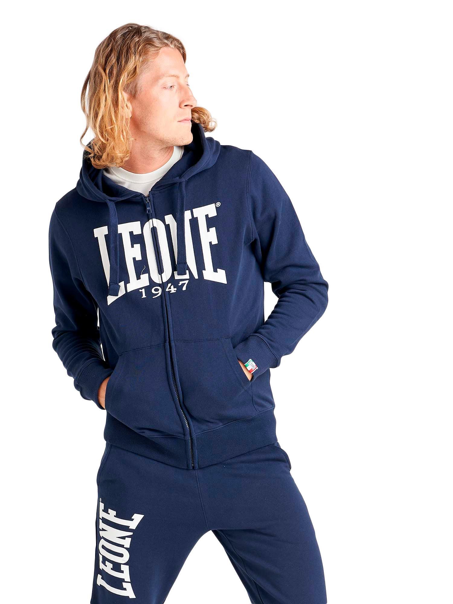 Leone 1947 Apparel Bluzy z kapturem męskie zapinane na zamek