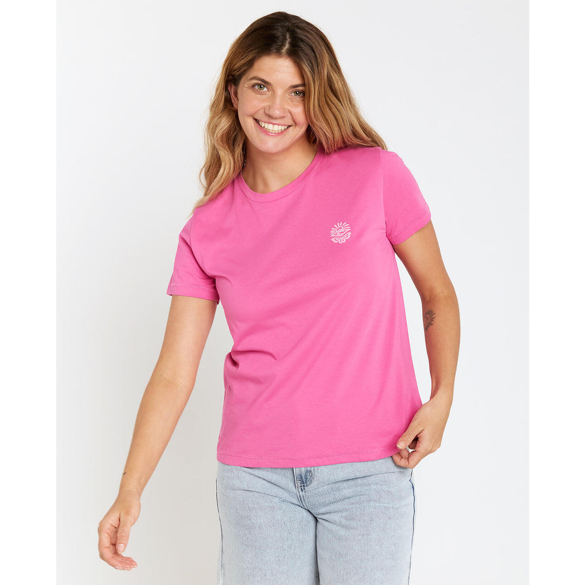 Rip Curl Re-Entry Crew Tee - Hot Pink