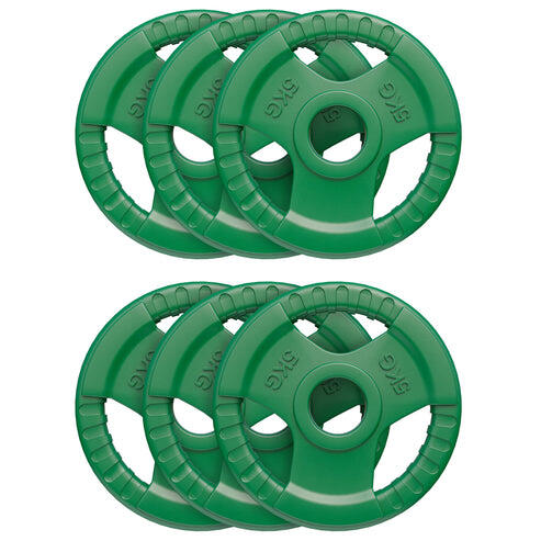 Zestaw obciążeń gumowanych treningowych 6 x 5kg Gorilla Sports