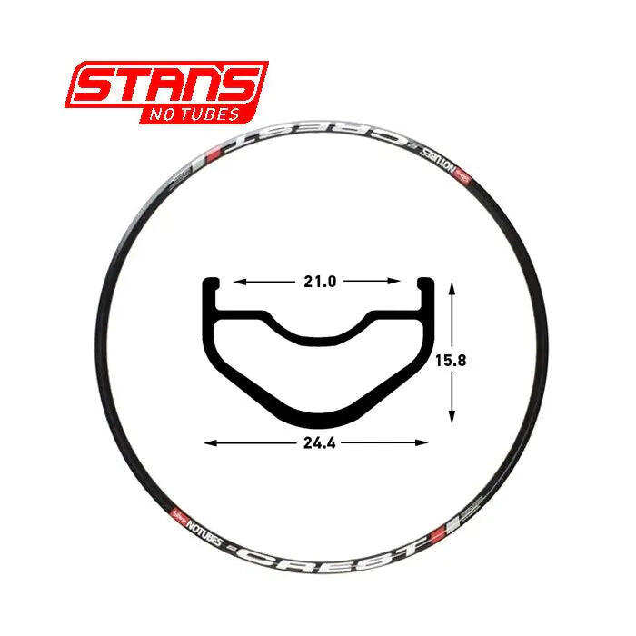 STANS NOTUBES Crest MK3 27,5 (650B) 28H obręcz czarna