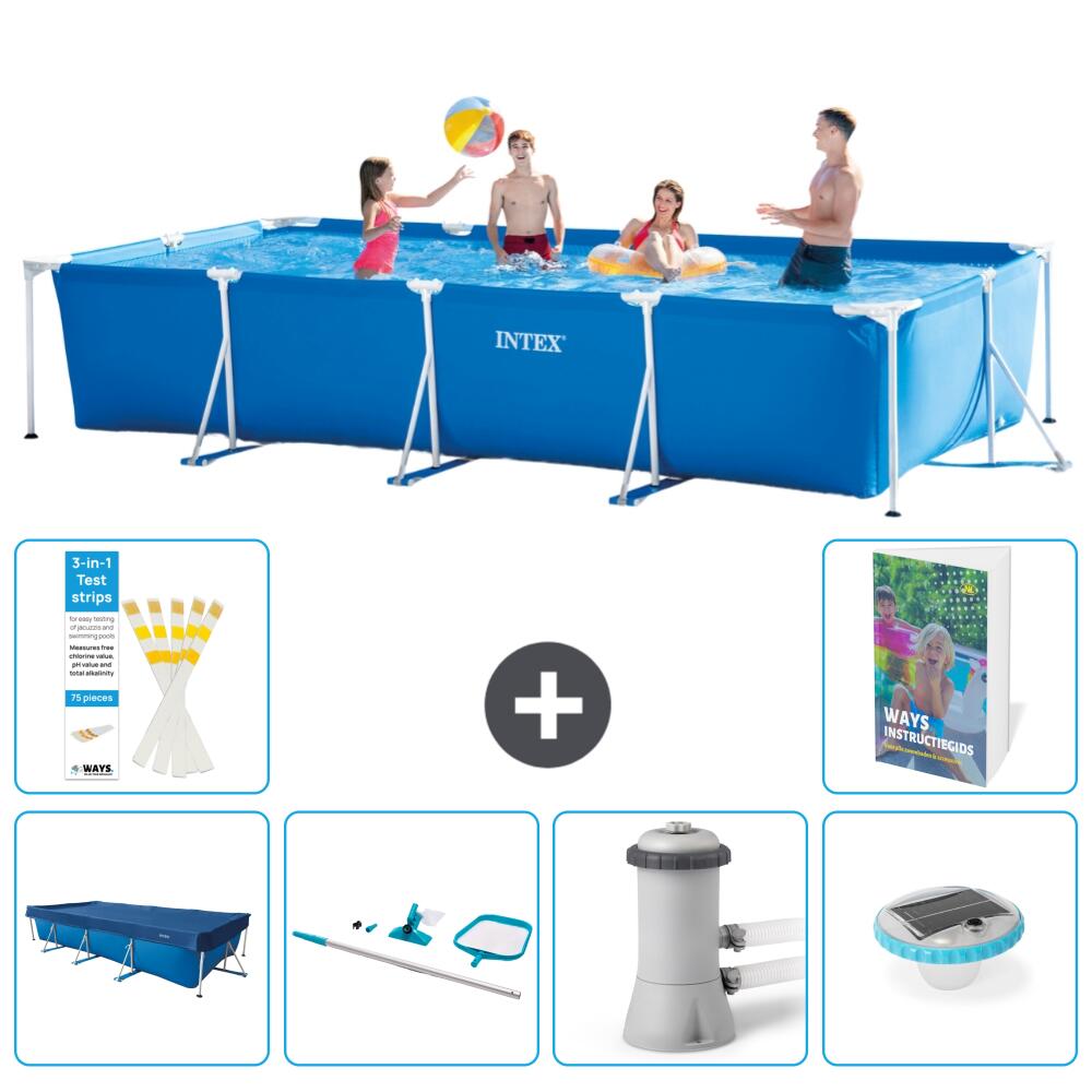 INTEX Basen ze stelażem Prostokątny - 450x220x84 cm - 7-częściowy S73