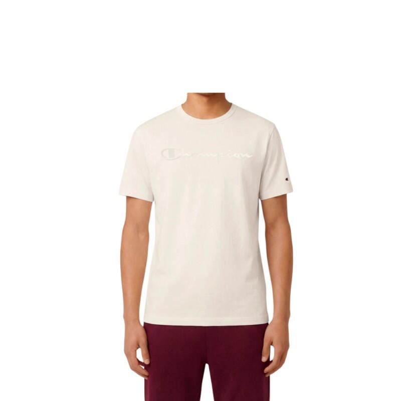 T-shirt Champion beżowy 100% bawełna, regular fit