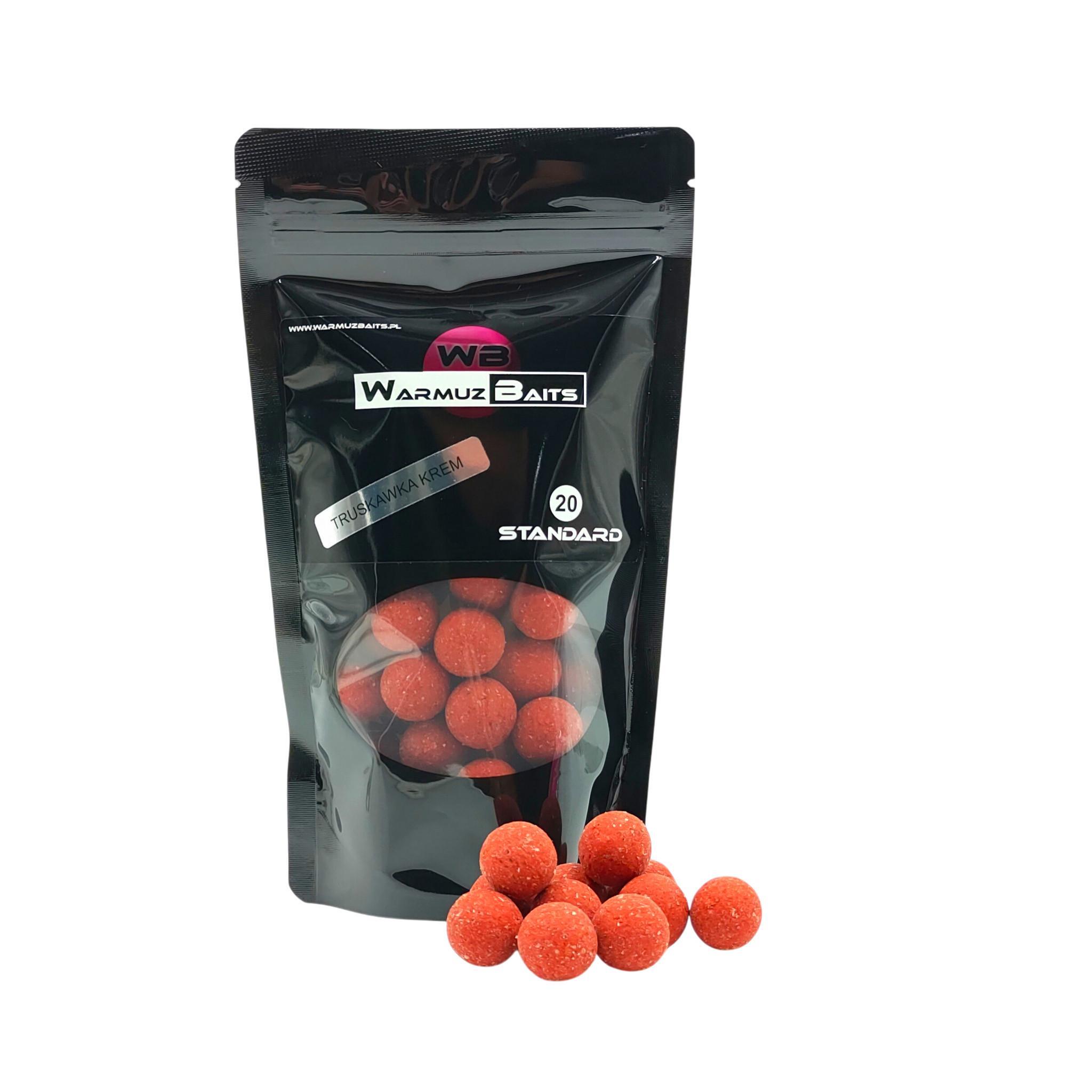 Kulki zanętowe 20mm Warmuz Baits Worek 250g TRUSKAWKA KREM