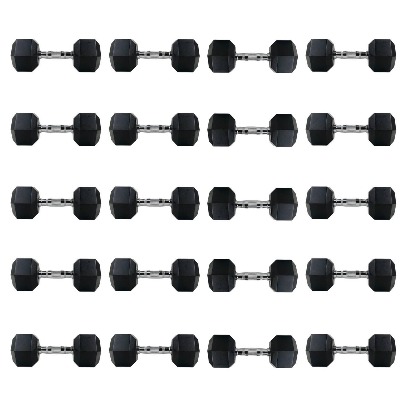Zestaw hantli hex UNDERFIT 2 x 2,5-25 kg (275 kg)