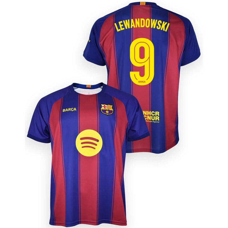Koszulka kibica FC Barcelona 25-26 premium dla dzieci, replika - Lewandowski