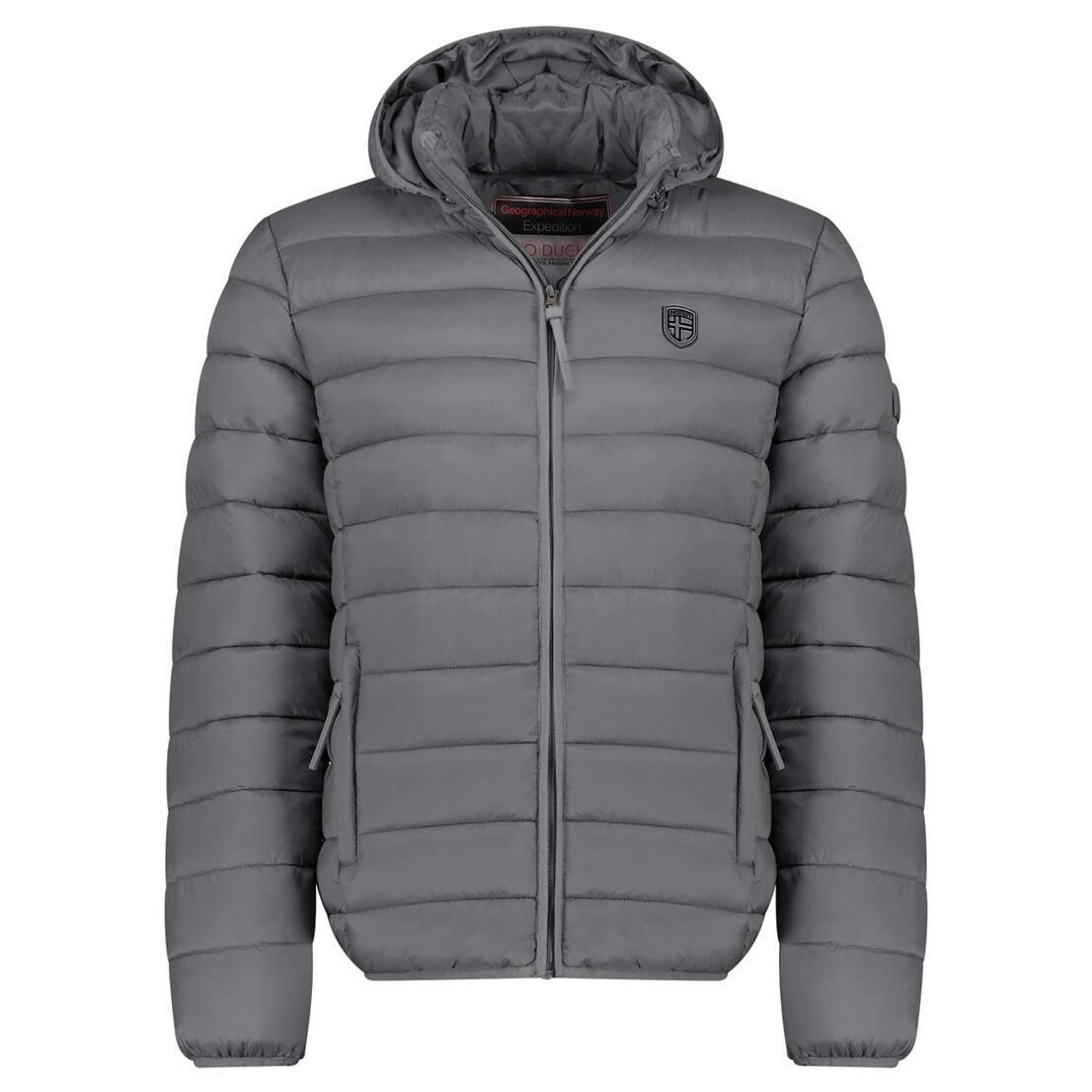 Kurtka męska Geographical Norway AMIGOTAL HOOD, ciemnoszara.