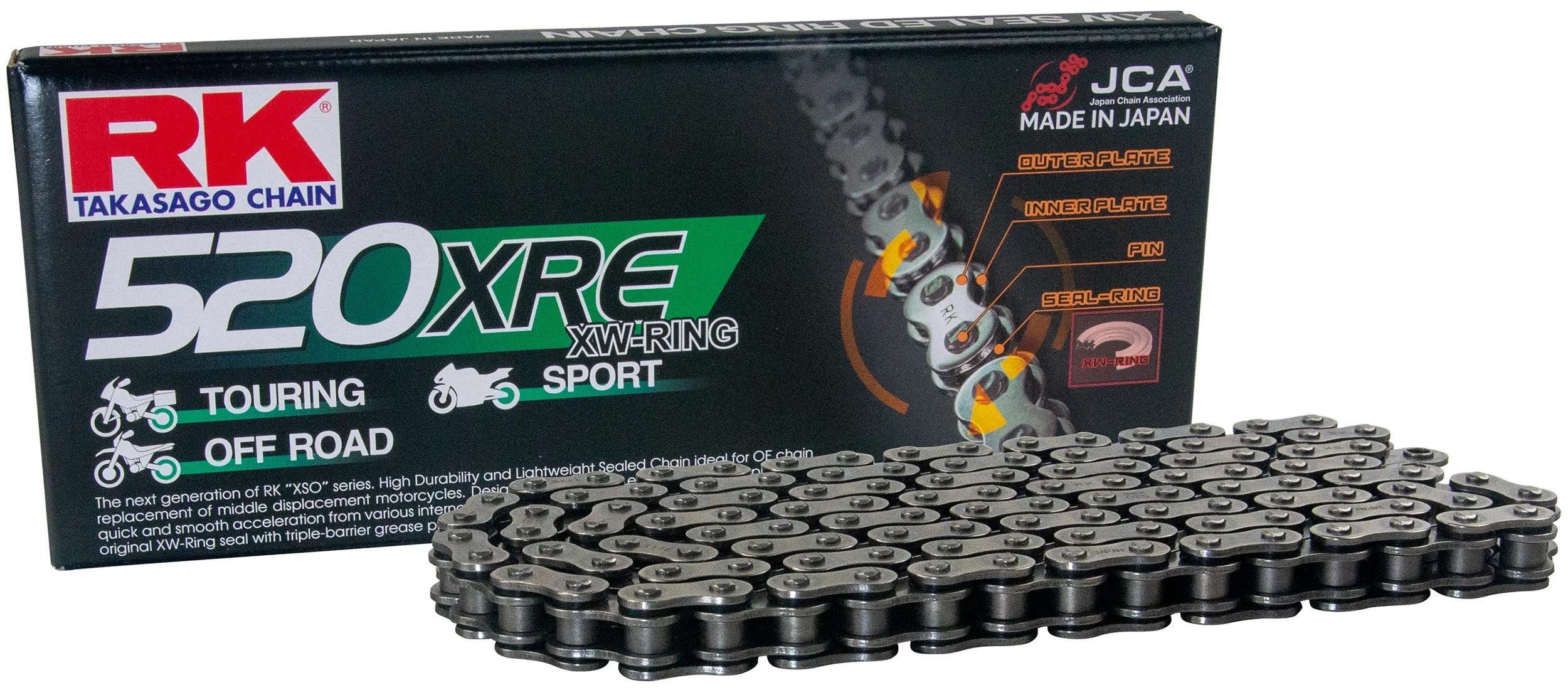 Łańcuch RK 520 XRE 116C szary otwarty