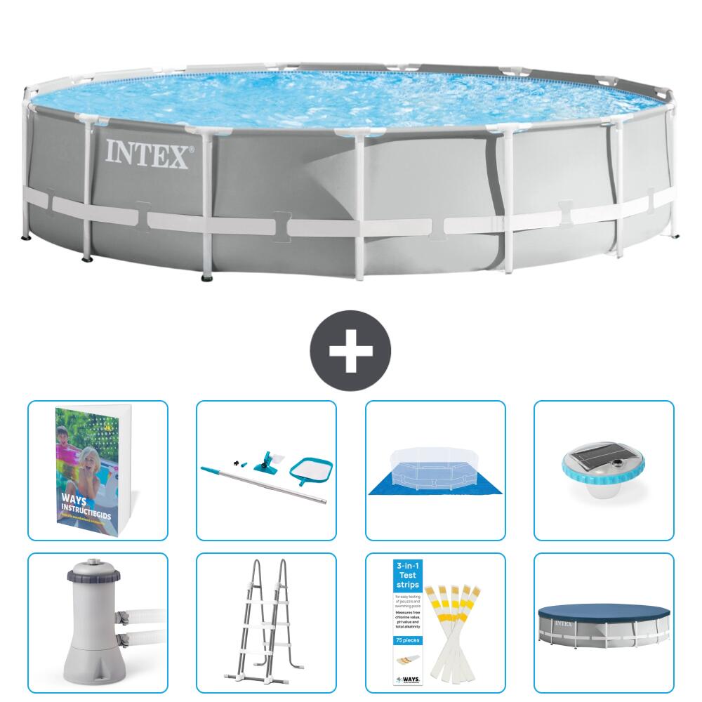 INTEX Basen Prism Frame Okrągły - 457x107 cm - 9-częściowy S595