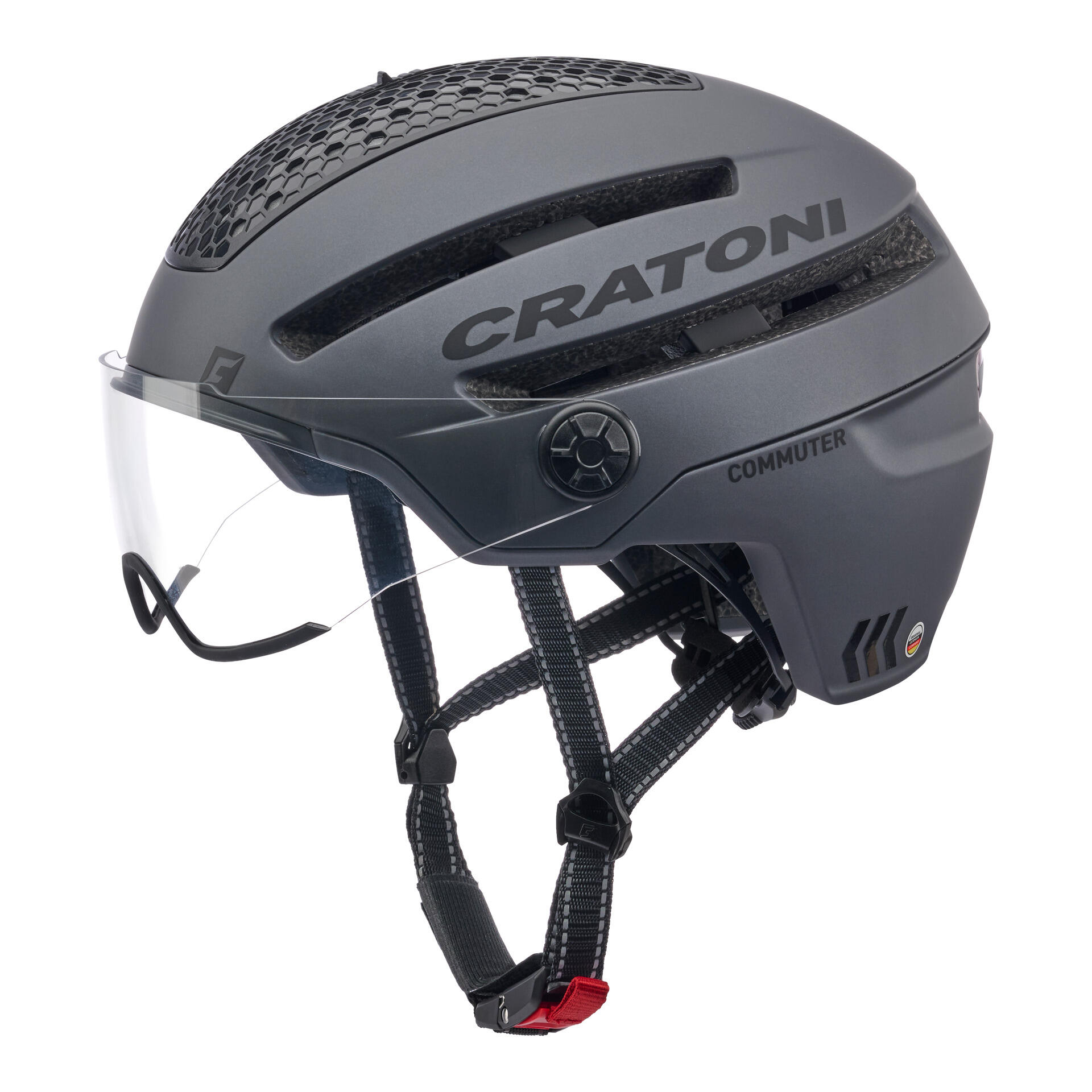 Ebike – kask rowerowy Commuter, ciemnoszary