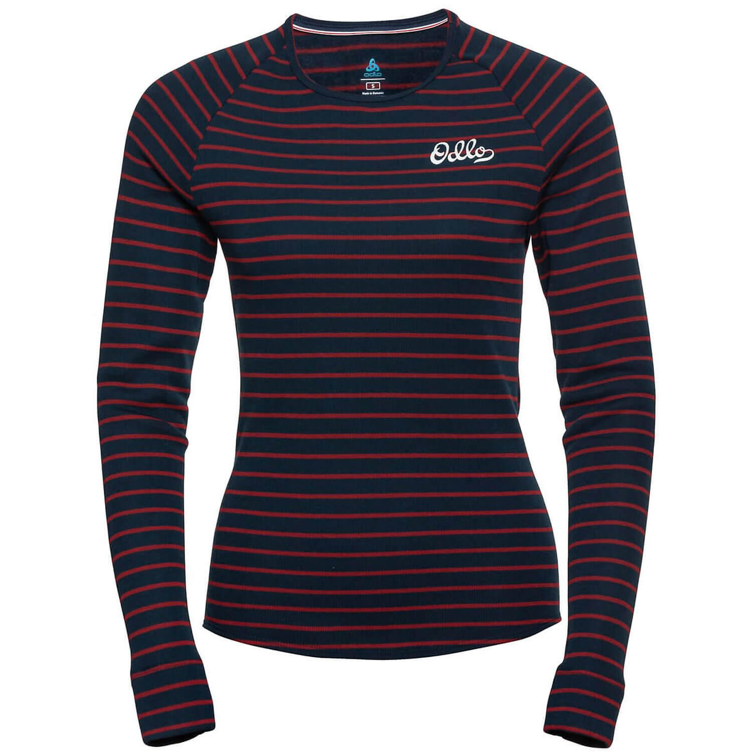 Longsleeve termoaktywny damski ODLO Warm Originals Stripes Bl Top Crew Neck