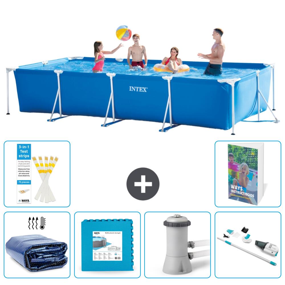 INTEX Basen ze stelażem Prostokątny - 450x220x84 cm - 7-częściowy S145
