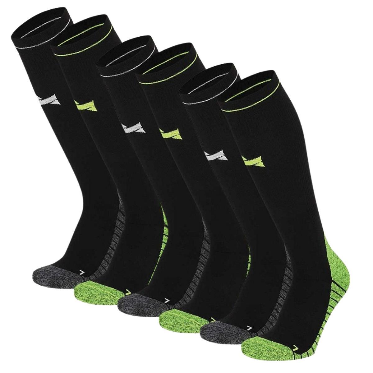 Skarpety kompresyjne do biegania Xtreme, 6 par, Multi Czarne