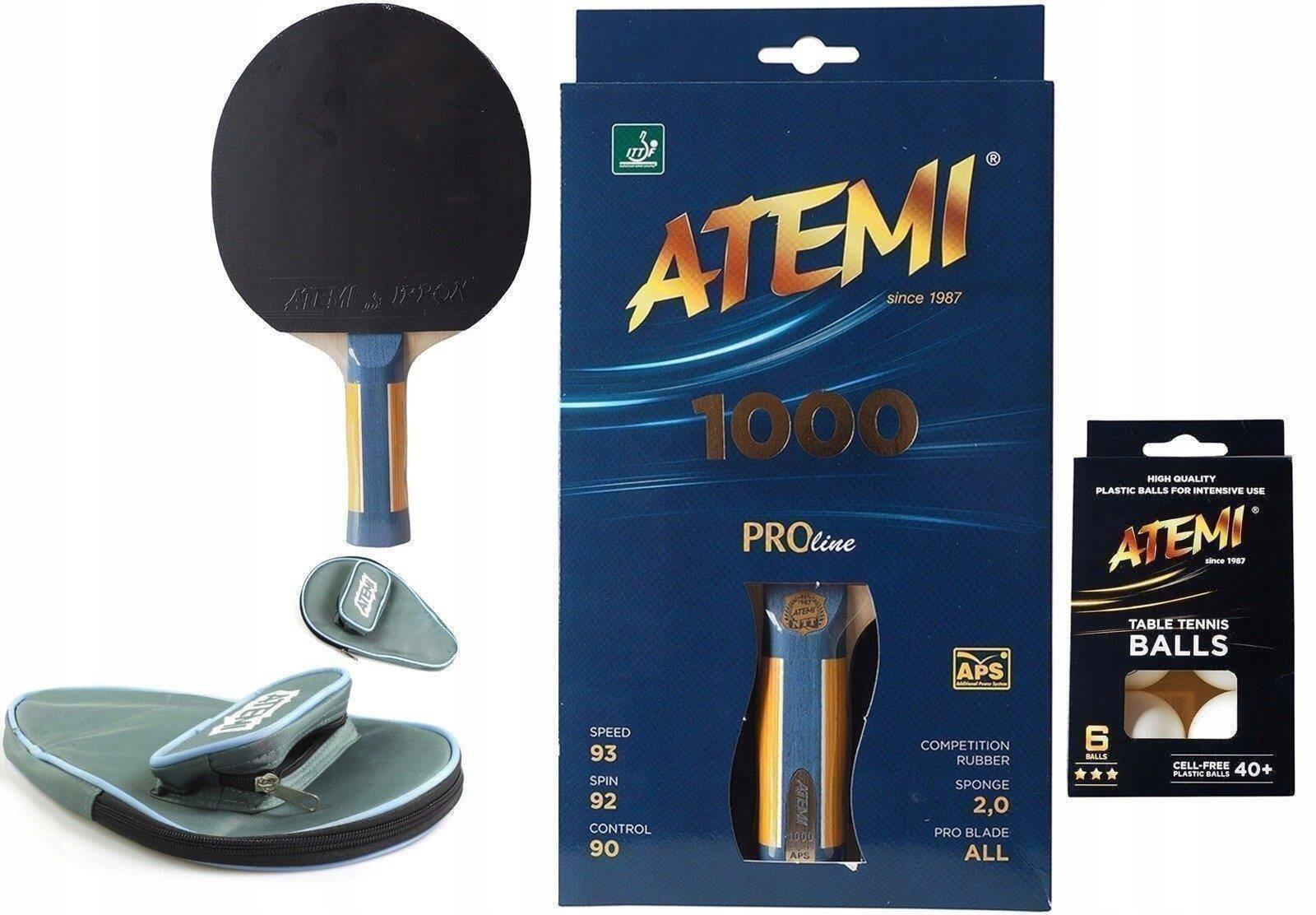 Rakietka tenisowa Atemi 1000 AN+pokrowiec+piłeczki*** zestaw
