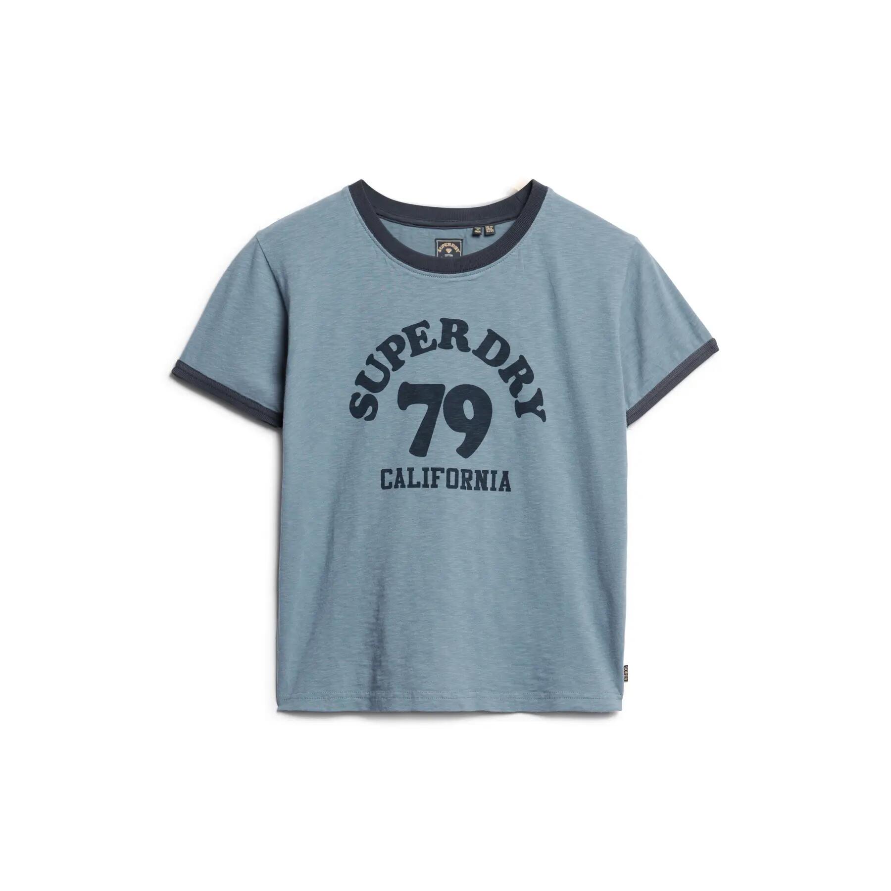 Damska koszulka w kontrastowym kolorze Superdry Athletic Essentials Beach
