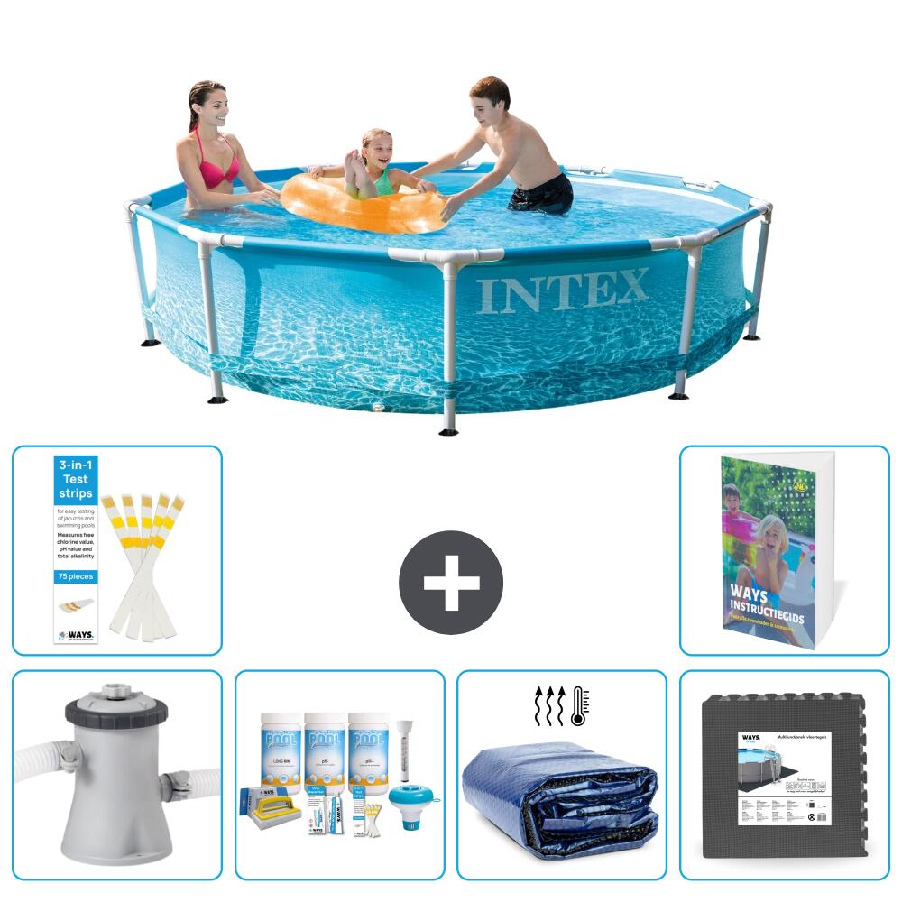INTEX Basen ze stelażem Okrągły - 305x76 cm - 7-częściowy S233