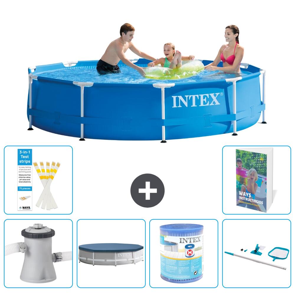 INTEX Basen ze stelażem Okrągły - 305x76 cm - 7-częściowy S304