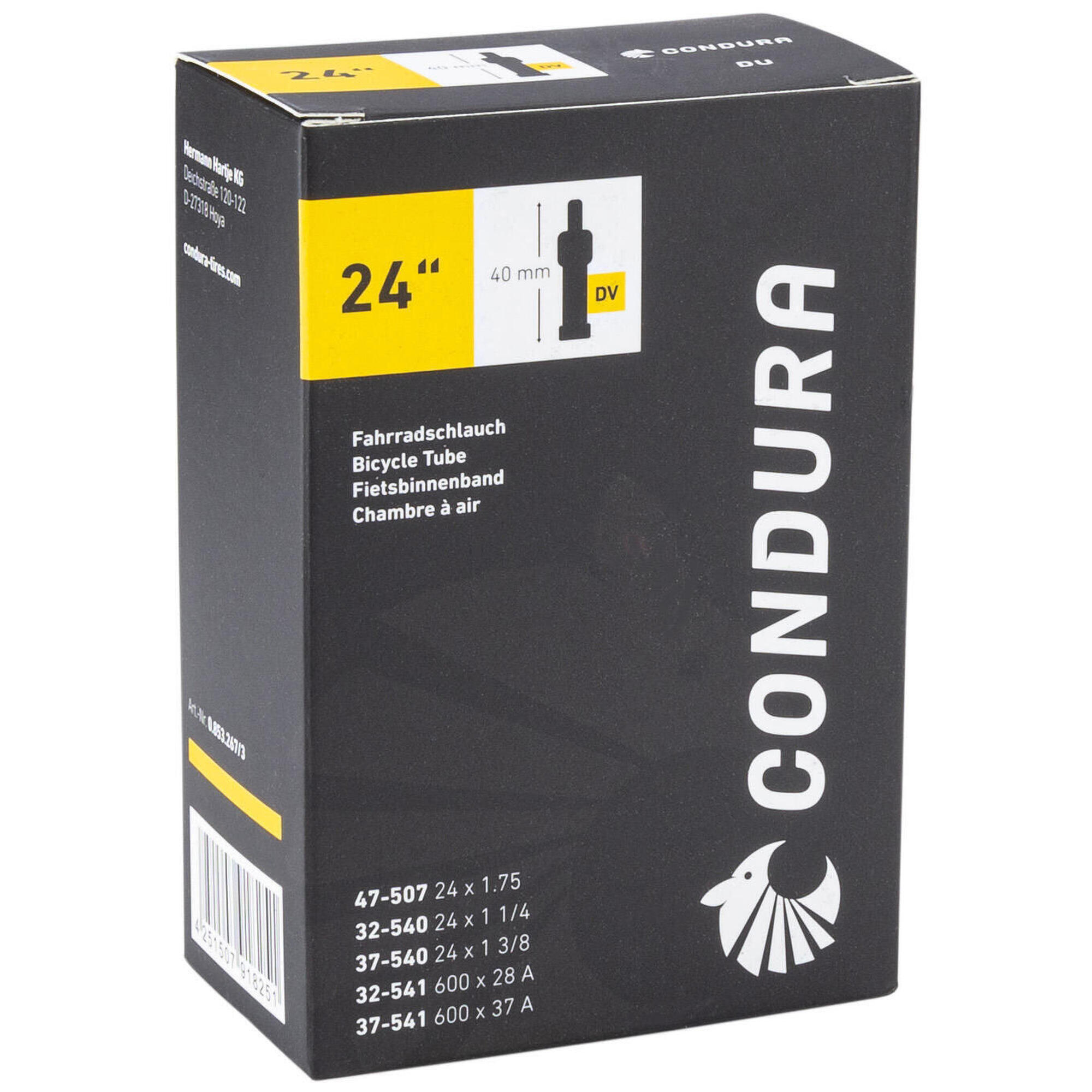CONDURA dętka 24 DV 40 mm do wózka inwalidzkiego