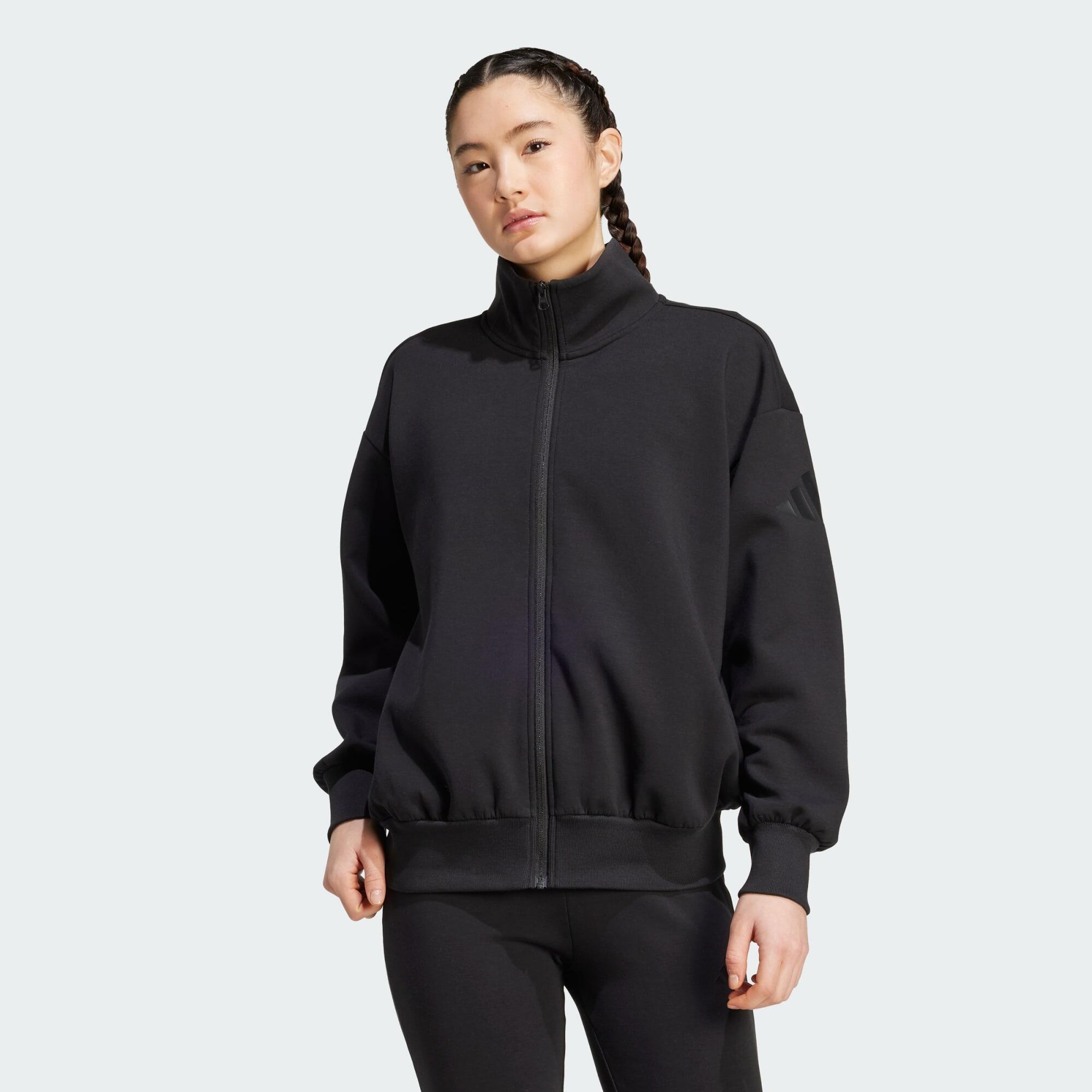 Luźna bluza Soft Lux z suwakiem na całej długości