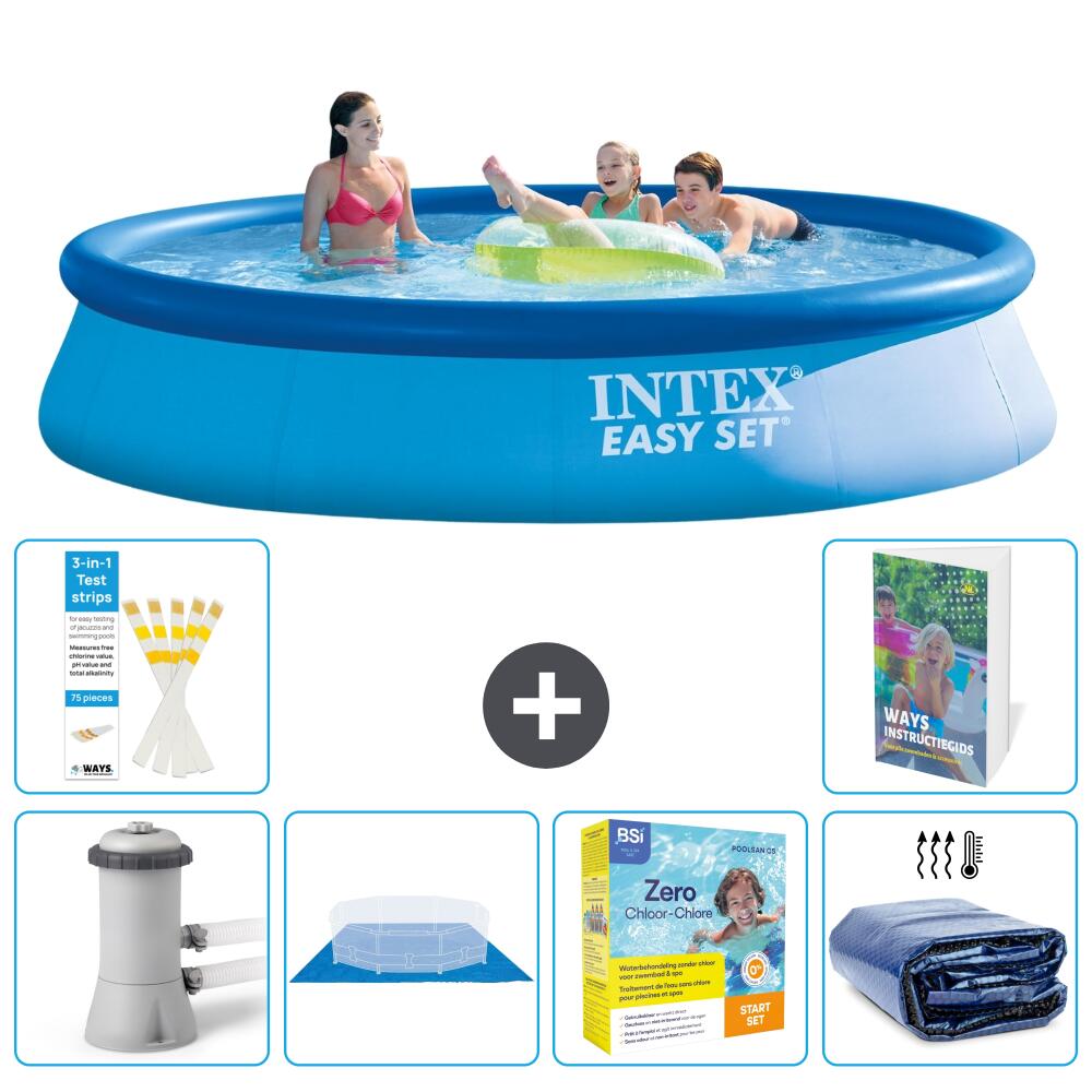 INTEX Basen Easy Set Okrągły - 396x84 cm - 7-częściowy S245