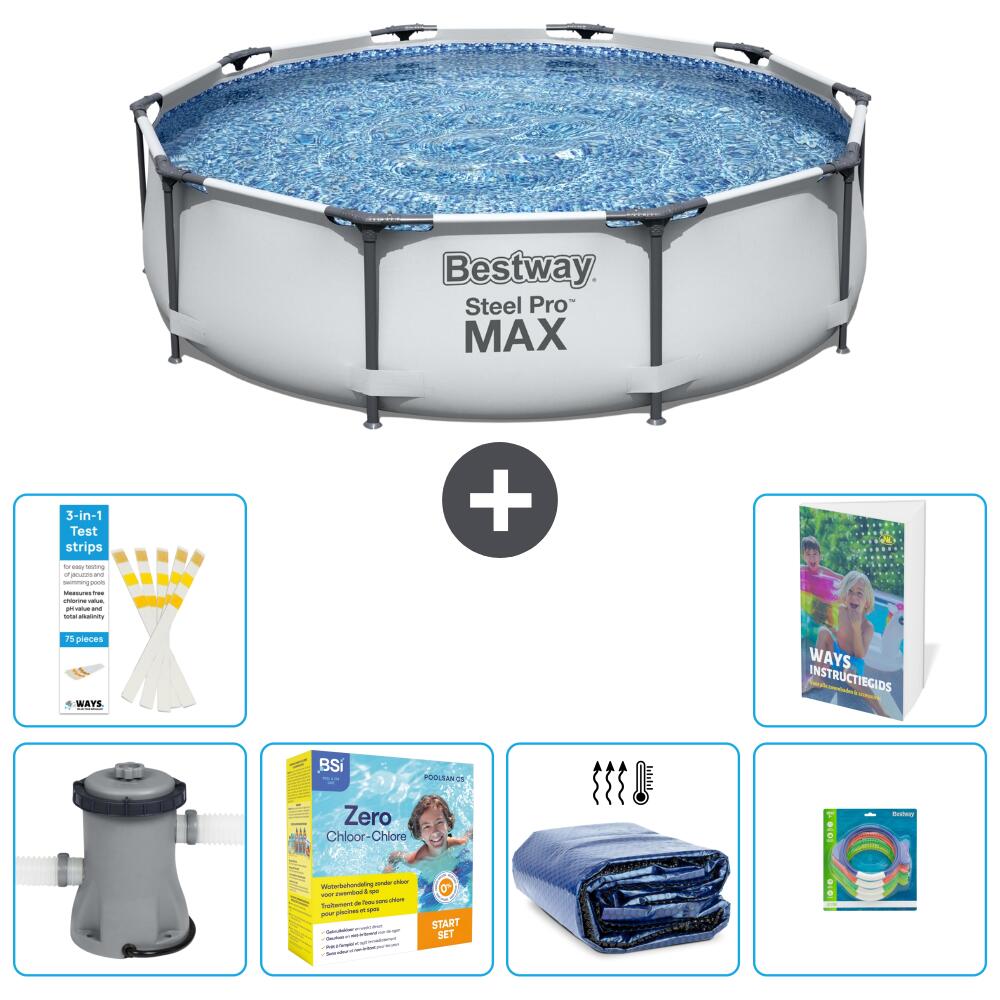 BESTWAY Basen Steel Pro MAX Okrągły - 305x76 cm - 7-częściowy S181