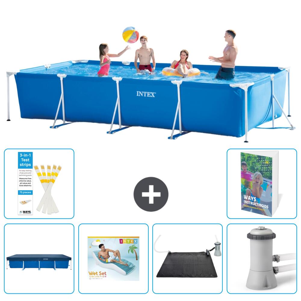 INTEX Basen ze stelażem Prostokątny - 450x220x84 cm - 7-częściowy S45