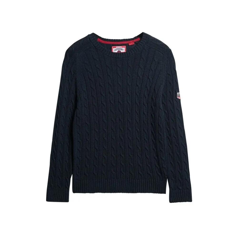 Sweter damski duży w splot warkoczowy Superdry