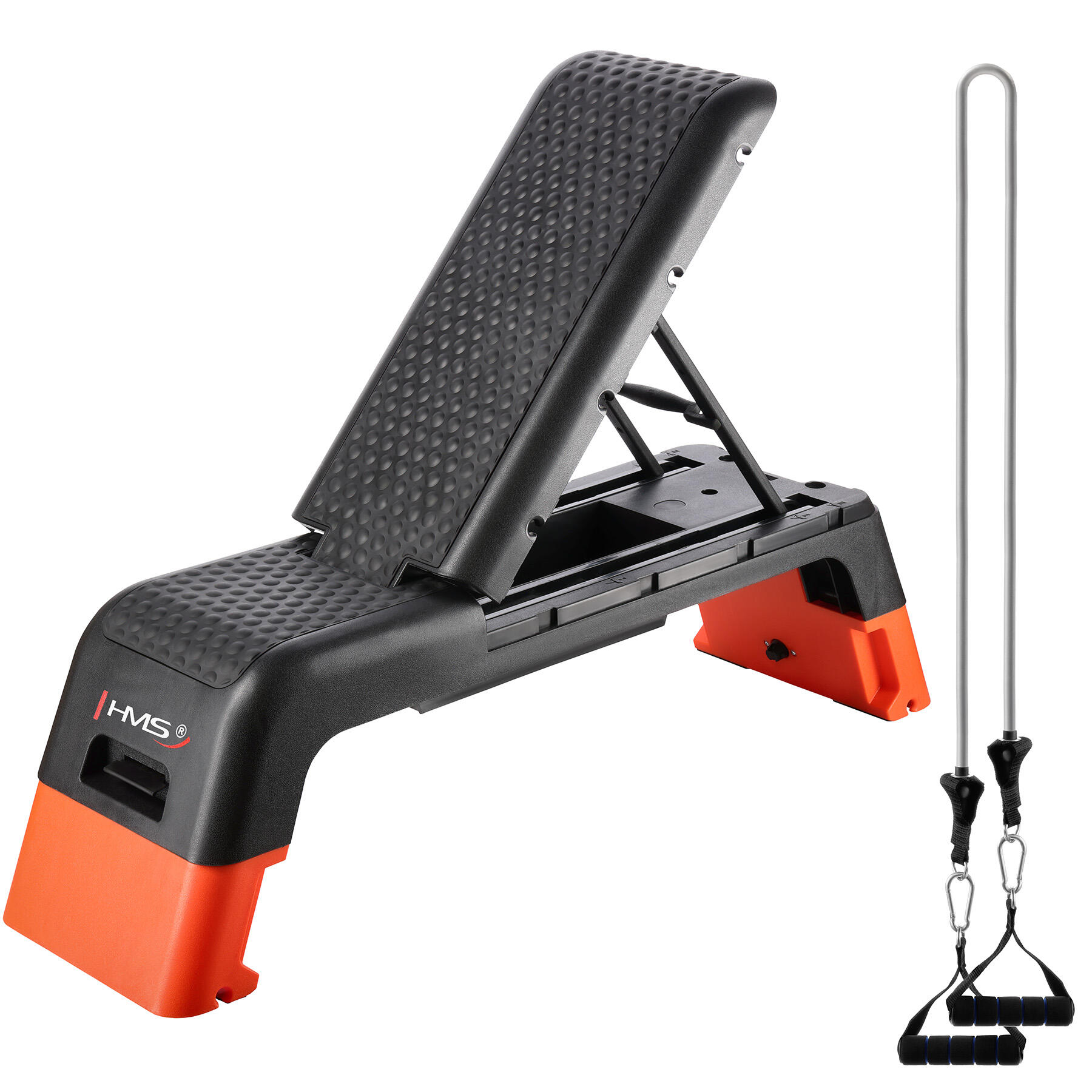 Regulowany Step Fitness Pro - Czarny/Pomarańczowy