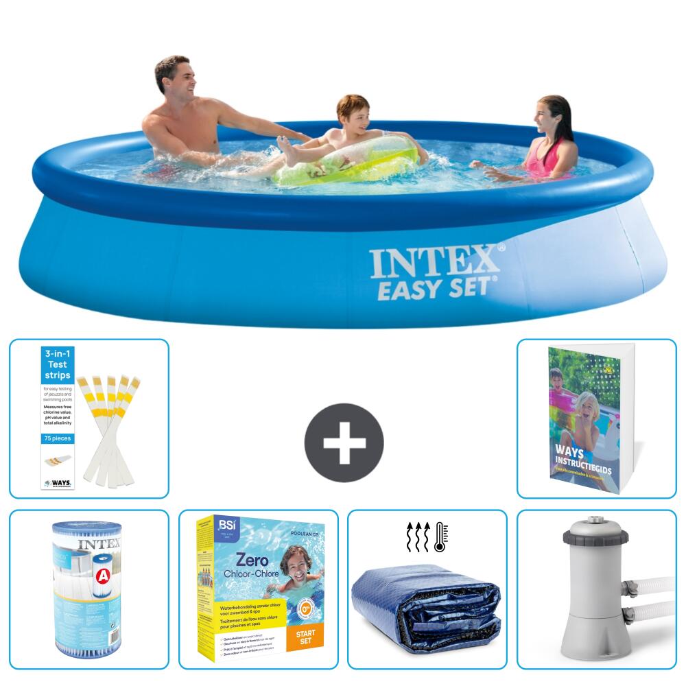 INTEX Basen Easy Set Okrągły - 366x76 cm - 7-częściowy S50