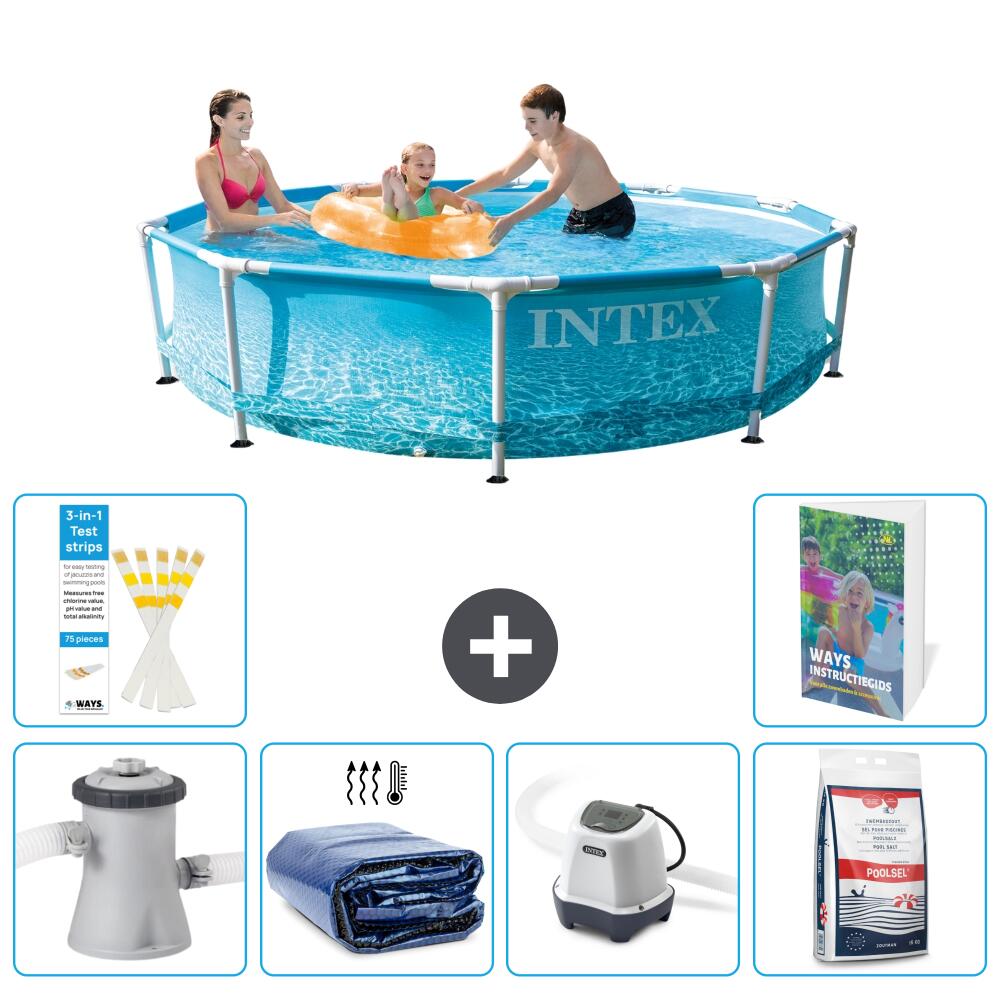 INTEX Basen ze stelażem Okrągły - 305x76 cm - 7-częściowy S329